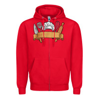 Red customized chef tools Zipper Hoodie - MaliasSmallBusiness