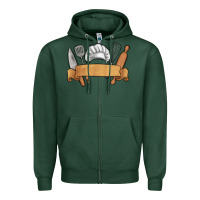 Sports Green customized chef tools Zipper Hoodie - MaliasSmallBusiness