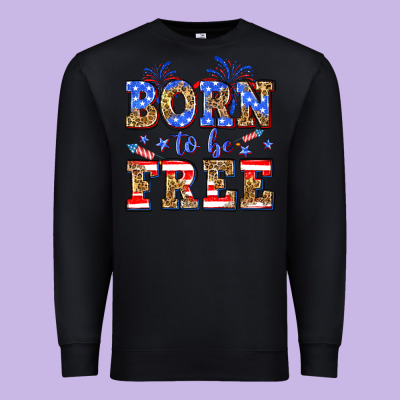 Born To Be Free Premium Sweatshirt Designed By Neo Western