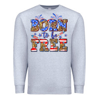 Heather Grey Born to be free Premium Sweatshirt - Neo Western