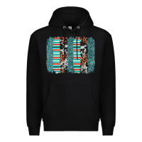 Black serape leopard cowhide  brushstroke Premium Hoodie - AdoDesignShop