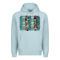 Blue Mist serape leopard cowhide  brushstroke Premium Hoodie - AdoDesignShop