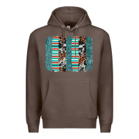 Coffee serape leopard cowhide  brushstroke Premium Hoodie - AdoDesignShop