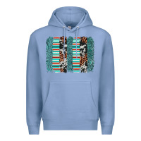 Colony Blue serape leopard cowhide  brushstroke Premium Hoodie - AdoDesignShop