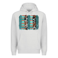 Dove Grey serape leopard cowhide  brushstroke Premium Hoodie - AdoDesignShop