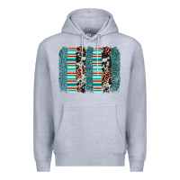 Heather Grey serape leopard cowhide  brushstroke Premium Hoodie - AdoDesignShop