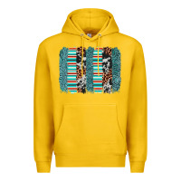 Lemon serape leopard cowhide  brushstroke Premium Hoodie - AdoDesignShop