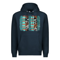 Navy serape leopard cowhide  brushstroke Premium Hoodie - AdoDesignShop