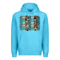 Ocean Blue serape leopard cowhide  brushstroke Premium Hoodie - AdoDesignShop