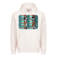 Pale Pink serape leopard cowhide  brushstroke Premium Hoodie - AdoDesignShop
