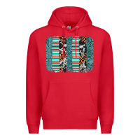 Red serape leopard cowhide  brushstroke Premium Hoodie - AdoDesignShop