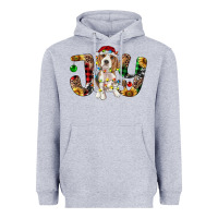 Heather Grey beagle christmas joy Heavyweight Hoodie - RanaPortraitStore