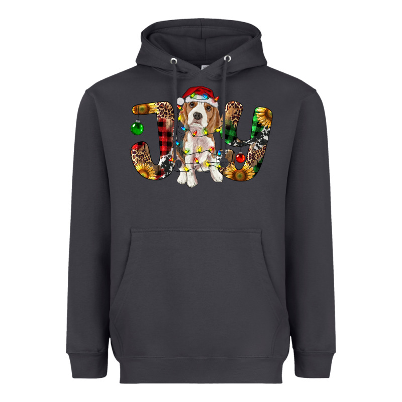 Beagle Christmas Joy Heavyweight Hoodie by RanaPortraitStore | Teevron