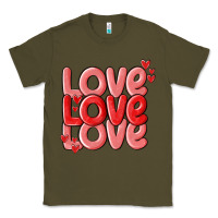 Army Green love valentines day Classic Tee - MaliasSmallBusiness