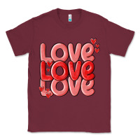Burgundy love valentines day Classic Tee - MaliasSmallBusiness