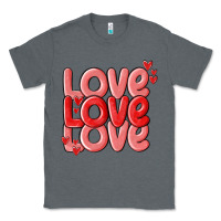 Charcoal Heather love valentines day Classic Tee - MaliasSmallBusiness