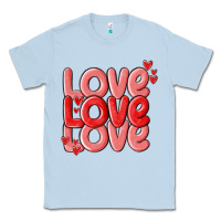 Dusty Blue love valentines day Classic Tee - MaliasSmallBusiness