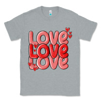 Heather Grey love valentines day Classic Tee - MaliasSmallBusiness