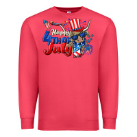 Happy 4th Of July Cow Premium Sweatshirt | Teevron