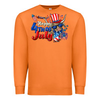 Carrot Happy 4th of July cow Premium Sweatshirt - CowGirlArtShop