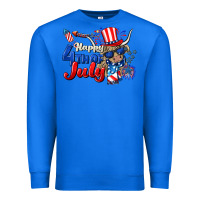 True Royal Happy 4th of July cow Premium Sweatshirt - CowGirlArtShop
