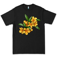 Black Yellow Jessamine Flower Illustrations Premium Tee - LillyAllenDesigns