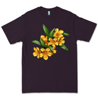 Plum Yellow Jessamine Flower Illustrations Premium Tee - LillyAllenDesigns