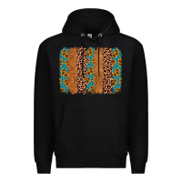 Black leopard gemstone brushstroke Premium Hoodie - AdoDesignShop