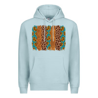 Blue Mist leopard gemstone brushstroke Premium Hoodie - AdoDesignShop