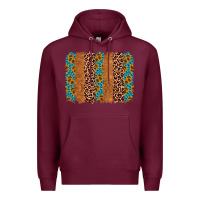 Burgundy leopard gemstone brushstroke Premium Hoodie - AdoDesignShop