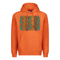 Carrot leopard gemstone brushstroke Premium Hoodie - AdoDesignShop