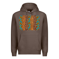 Coffee leopard gemstone brushstroke Premium Hoodie - AdoDesignShop
