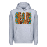 Heather Grey leopard gemstone brushstroke Premium Hoodie - AdoDesignShop