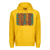 Lemon leopard gemstone brushstroke Premium Hoodie - AdoDesignShop