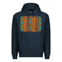 Navy leopard gemstone brushstroke Premium Hoodie - AdoDesignShop