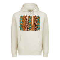 Oatmeal Heather leopard gemstone brushstroke Premium Hoodie - AdoDesignShop