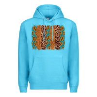 Ocean Blue leopard gemstone brushstroke Premium Hoodie - AdoDesignShop