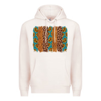Pale Pink leopard gemstone brushstroke Premium Hoodie - AdoDesignShop