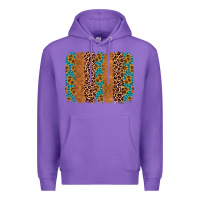 Purple leopard gemstone brushstroke Premium Hoodie - AdoDesignShop