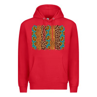 Red leopard gemstone brushstroke Premium Hoodie - AdoDesignShop
