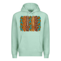 Seafoam leopard gemstone brushstroke Premium Hoodie - AdoDesignShop