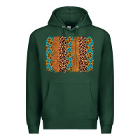 Sports Green leopard gemstone brushstroke Premium Hoodie - AdoDesignShop