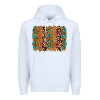 White leopard gemstone brushstroke Premium Hoodie - AdoDesignShop