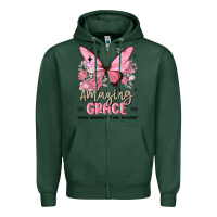 Sports Green amazing grace how sweet the sound butterfly Zipper Hoodie - MaliasSmallBusiness