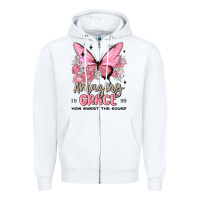 White amazing grace how sweet the sound butterfly Zipper Hoodie - MaliasSmallBusiness