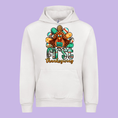 My First Thanksgiving Turkey Urban Hoodie Designed By Jasminsmagicworld