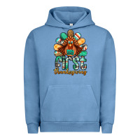 Pigment Pebble Blue my first thanksgiving turkey Urban Hoodie - Jasminsmagicworld