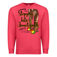 Cardinal steppin' into juneteenth heels Premium Sweatshirt - HRA Design Shop
