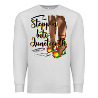 Dove Grey steppin' into juneteenth heels Premium Sweatshirt - HRA Design Shop