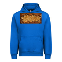 Cobalt wooden leopard glitter  license plate template Urban Hoodie - BarkalooDesign